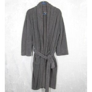 Barefoot Dreams CozyChic Robe Women's Gray Plush Spa Bathrobe Loungewear